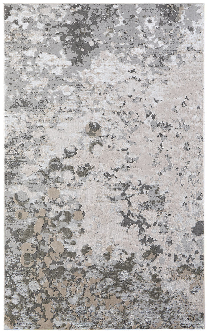 The Rug Corner Feizy Micah Modern Abstract - Silver/Gray/White