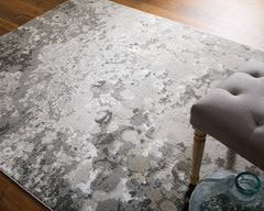 The Rug Corner Feizy Micah Modern Abstract - Silver/Gray/White