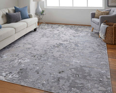 The Rug Corner Feizy Micah Modern Abstract - Silver/Gray/White