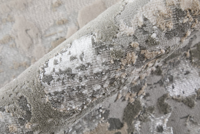 The Rug Corner Feizy Micah Modern Abstract - Silver/Gray/White