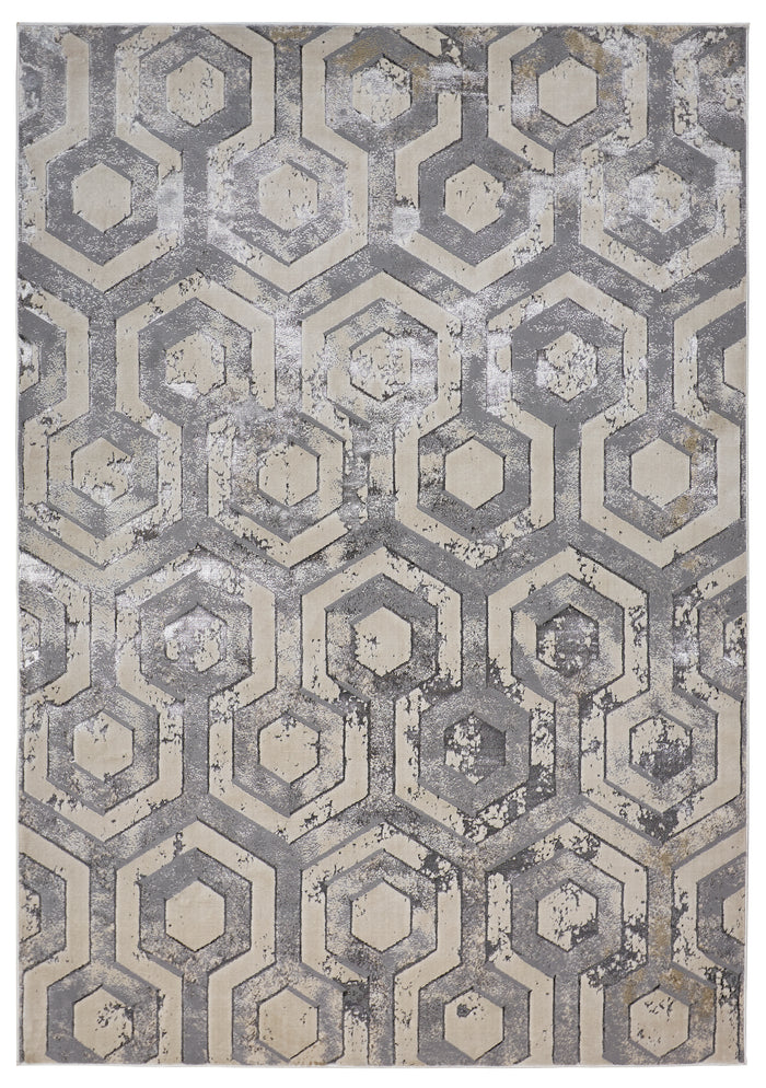 The Rug Corner Feizy Micah Modern Distressed - Gray/Taupe/Silver