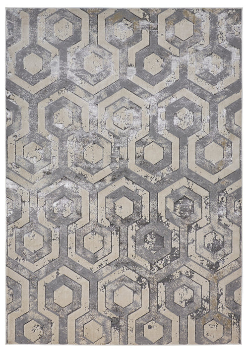 The Rug Corner Feizy Micah Modern Distressed - Gray/Taupe/Silver