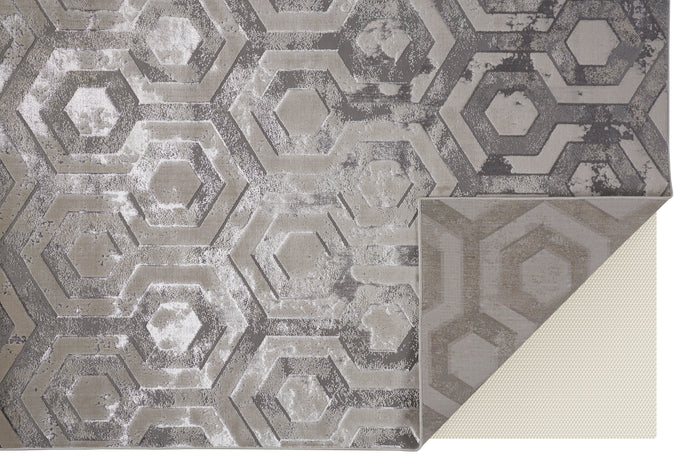 The Rug Corner Feizy Micah Modern Distressed - Gray/Taupe/Silver