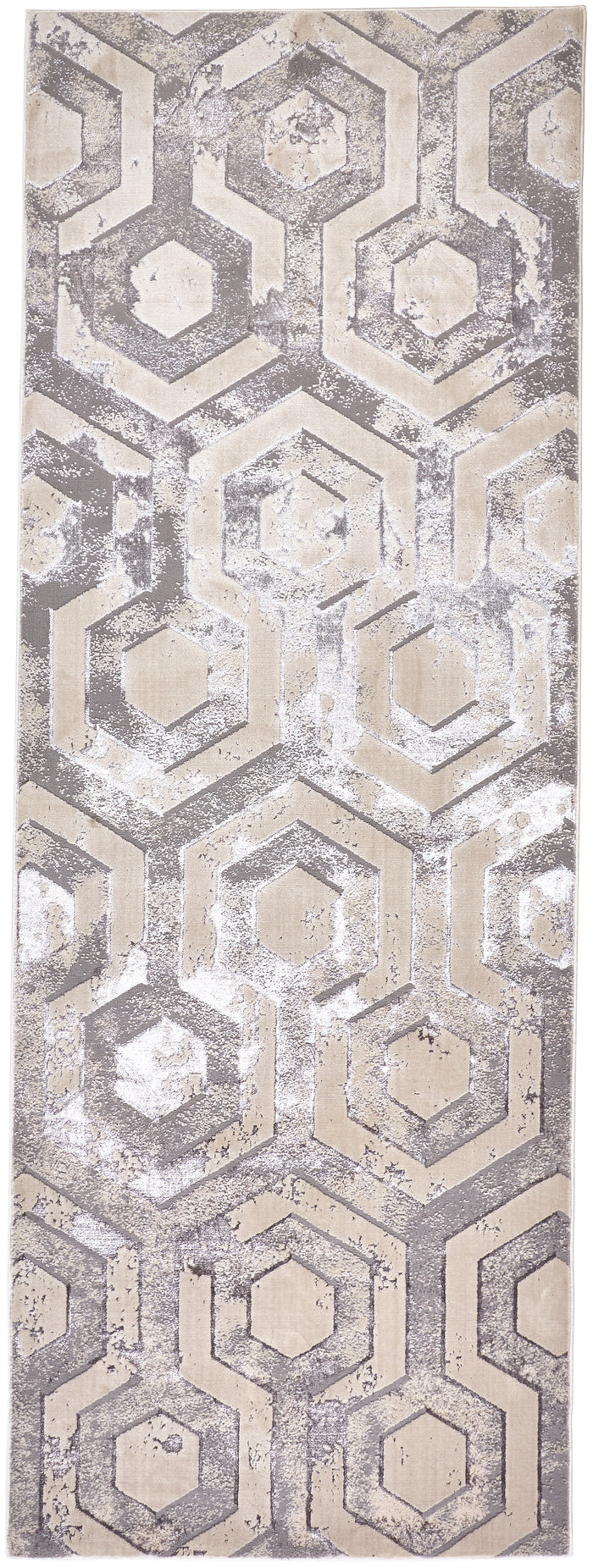 The Rug Corner Feizy Micah Modern Distressed - Gray/Taupe/Silver