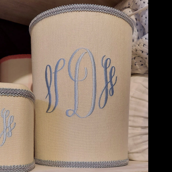Monogram Wastebasket - Maisonette Shop