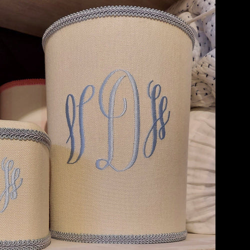 Monogram Wastebasket - Maisonette Shop