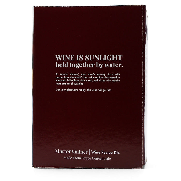 Moscato Wine Kit - Master Vintner® Winemaker's Reserve® back of box