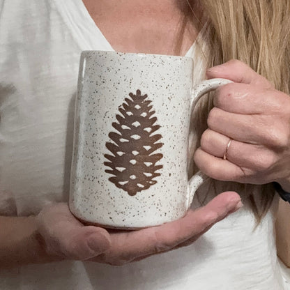 Mug - Pine Cone - White
