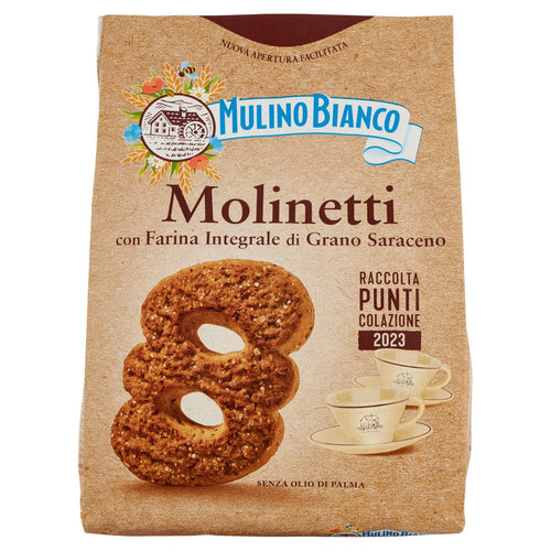 Mulino Bianco: "Molinetti" Shortbread cookies with flour buckwheat and brown sugar - 28.21 Oz (800g) [ Italian Import ]