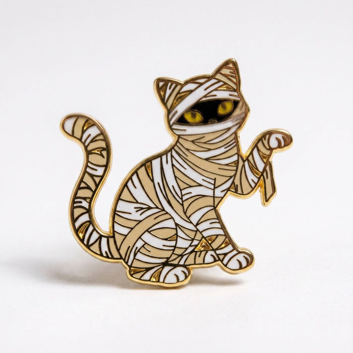 Mummy Cat Enamel Pin