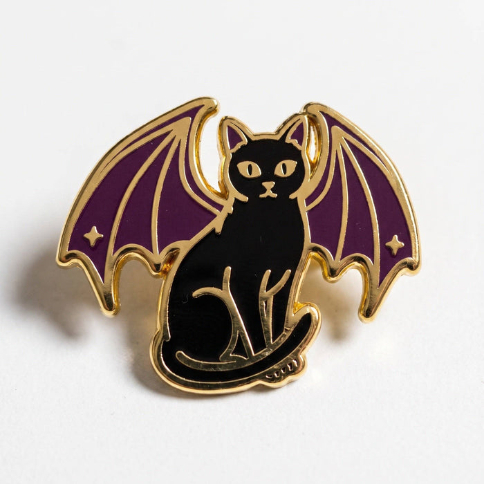 Night Cat Enamel Pin