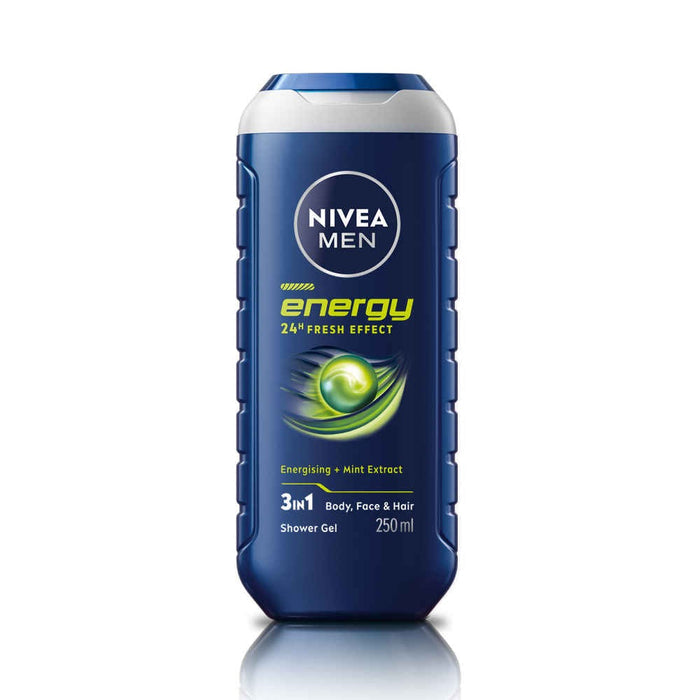 Nivea Men Energy 24h Fresh Effect Energising + Mint Extract 3 In 1 Shower Gel - 250ml