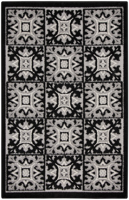 The Rug Corner Nourison Home Aloha ALH34 BLKWT Area Rugs