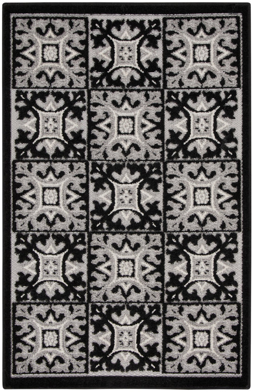 The Rug Corner Nourison Home Aloha ALH34 BLKWT Area Rugs