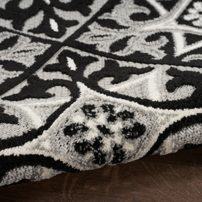 The Rug Corner Nourison Home Aloha ALH34 BLKWT Area Rugs