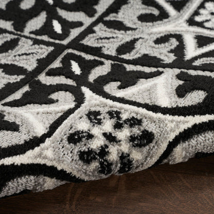 The Rug Corner Nourison Home Aloha ALH34 BLKWT Area Rugs