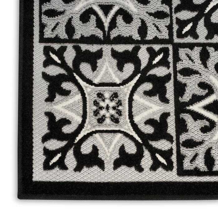 The Rug Corner Nourison Home Aloha ALH34 BLKWT Area Rugs