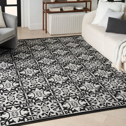 The Rug Corner Nourison Home Aloha ALH34 BLKWT Area Rugs