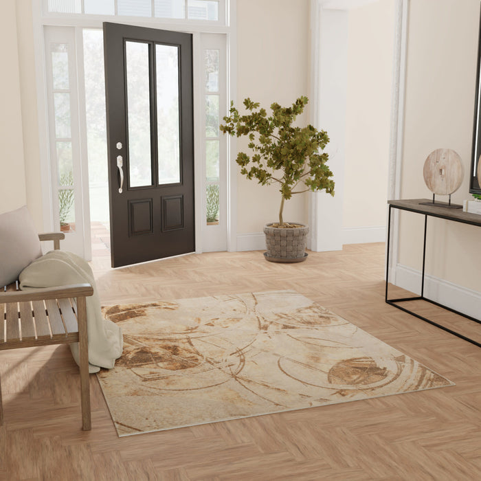 The Rug Corner Nourison Home Nourison Home - Astra Machine Washable Beige Area Rug ASW14