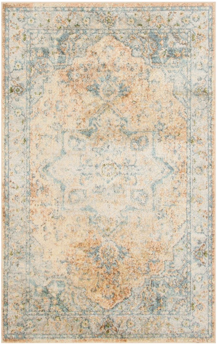 The Rug Corner Nourison Home Nourison Home - Astra Machine Washable Beige/Blue Area Rug ASW12