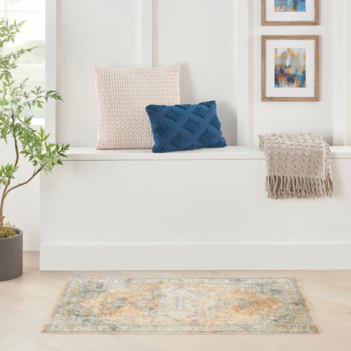 The Rug Corner Nourison Home Nourison Home - Astra Machine Washable Beige/Blue Area Rug ASW12