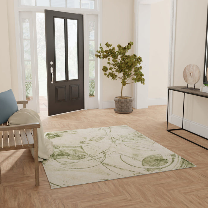 The Rug Corner Nourison Home Nourison Home - Astra Machine Washable Beige/Green Area Rug ASW14
