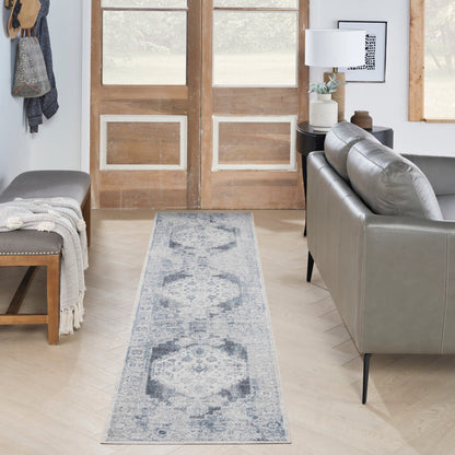 The Rug Corner Nourison Home Nourison Home - Astra Machine Washable Blue/Ivory Area Rug ASW11