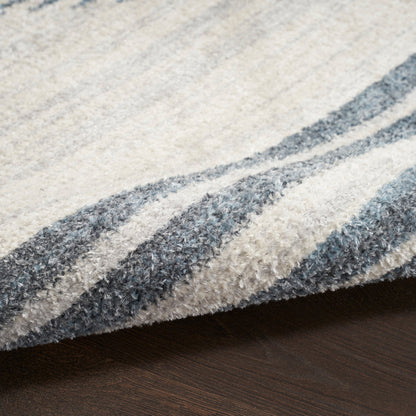 The Rug Corner Nourison Home Nourison Home - Astra Machine Washable Ivory/Blue Area Rug ASW05