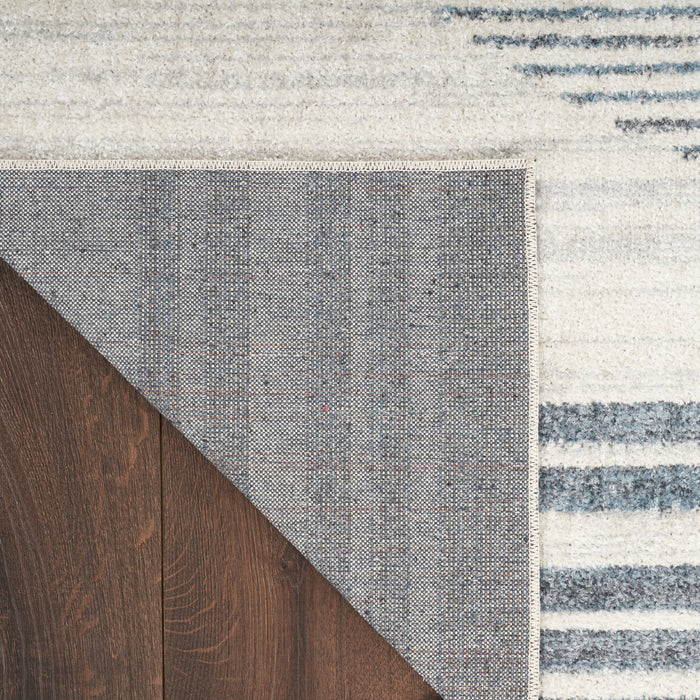 The Rug Corner Nourison Home Nourison Home - Astra Machine Washable Ivory/Blue Area Rug ASW05