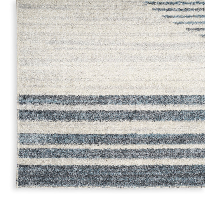 The Rug Corner Nourison Home Nourison Home - Astra Machine Washable Ivory/Blue Area Rug ASW05