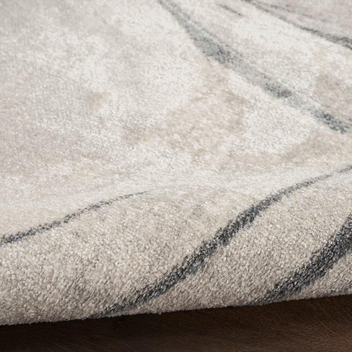 The Rug Corner Nourison Home Nourison Home - Astra Machine Washable Silver/Blue Area Rug ASW14