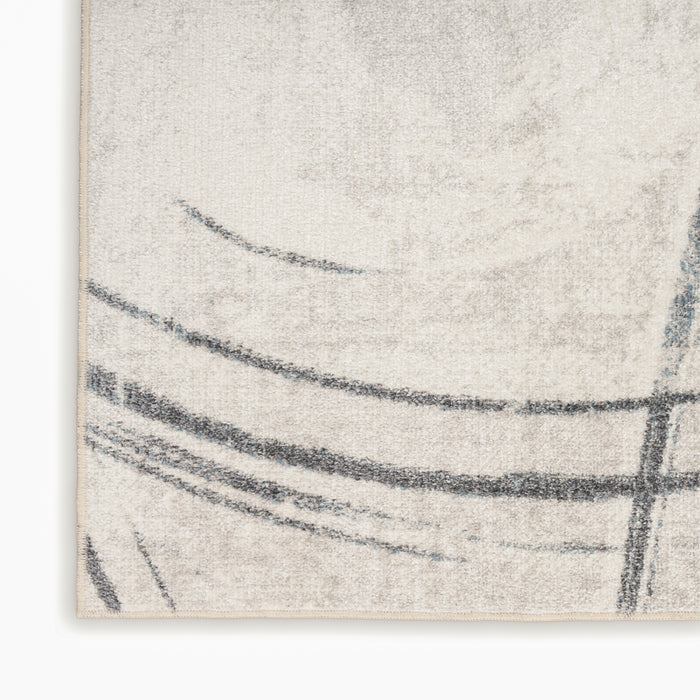 The Rug Corner Nourison Home Nourison Home - Astra Machine Washable Silver/Blue Area Rug ASW14