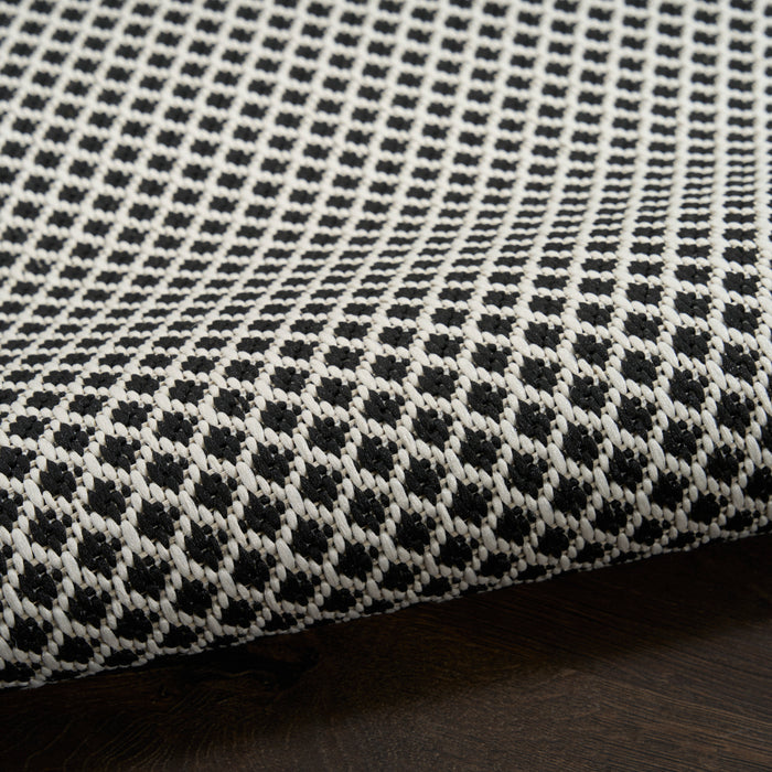 The Rug Corner Nourison Home Nourison Home - Courtyard Black/White Area Rug COU01