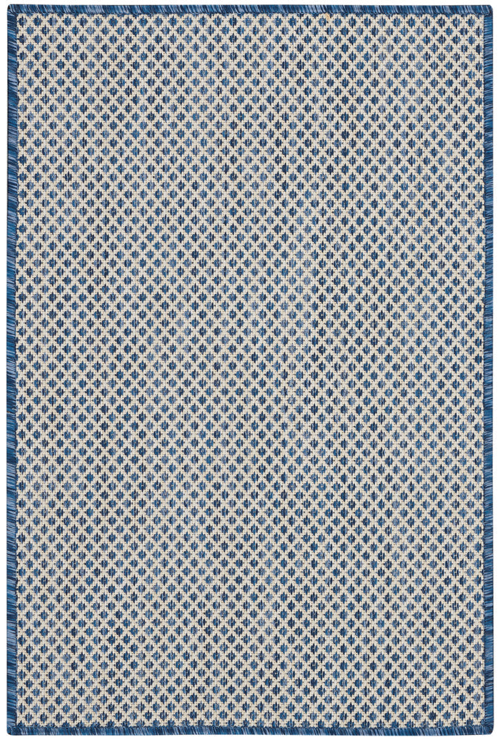 The Rug Corner Nourison Home Courtyard COU01 IVBLU Area Rugs