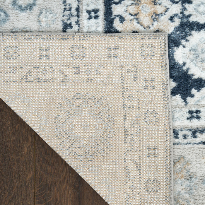The Rug Corner Nourison Home Nourison Home - Dekor Grey/Navy Area Rug DEK02