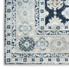 The Rug Corner Nourison Home Nourison Home - Dekor Grey/Navy Area Rug DEK02