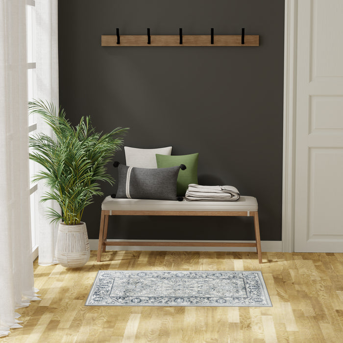 The Rug Corner Nourison Home Nourison Home - Dekor Grey/Navy Area Rug DEK03