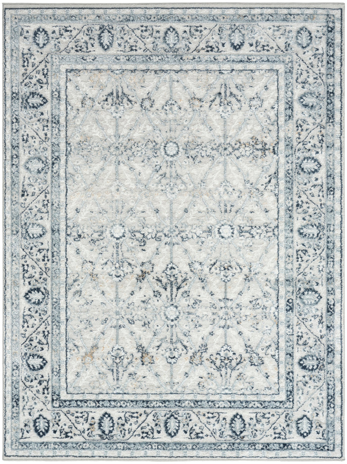 The Rug Corner Nourison Home Nourison Home - Dekor Grey/Navy Area Rug DEK03