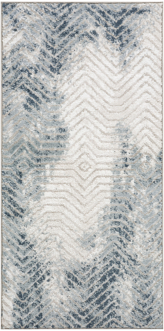 The Rug Corner Nourison Home Nourison Home - Dekor Grey/Navy Area Rug DEK04