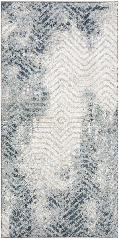 The Rug Corner Nourison Home Nourison Home - Dekor Grey/Navy Area Rug DEK04