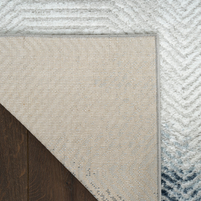The Rug Corner Nourison Home Nourison Home - Dekor Grey/Navy Area Rug DEK04