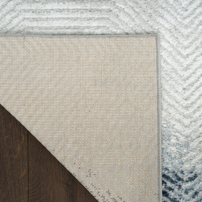 The Rug Corner Nourison Home Nourison Home - Dekor Grey/Navy Area Rug DEK04