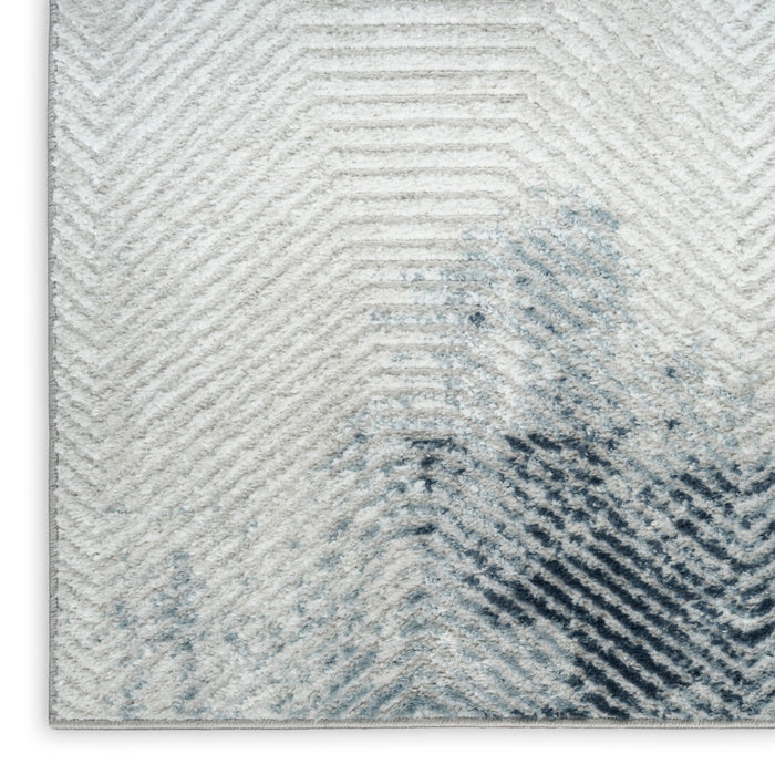 The Rug Corner Nourison Home Nourison Home - Dekor Grey/Navy Area Rug DEK04