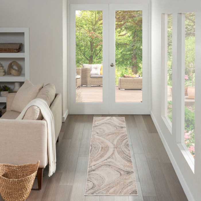 The Rug Corner Nourison Home Nourison Home - Splash Cream/Grey Area Rug BSK03