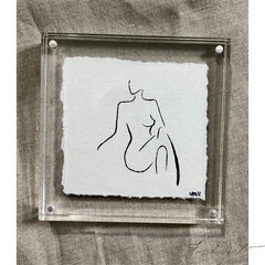 Original Watercolor Painting - Sitting Silhouette-Fussbudget.com