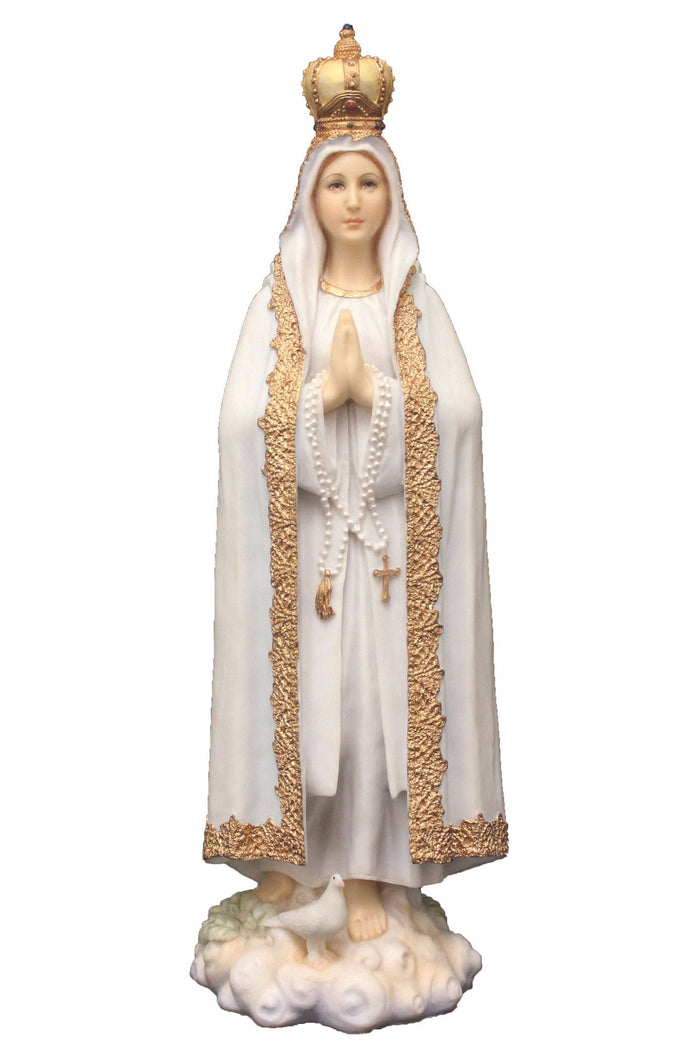 Our Lady of Fatima Statue in Color 10"