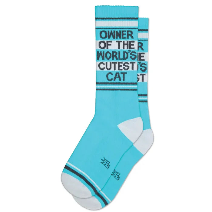 Owner of The World's Cutest Cat Gym Crew Socks