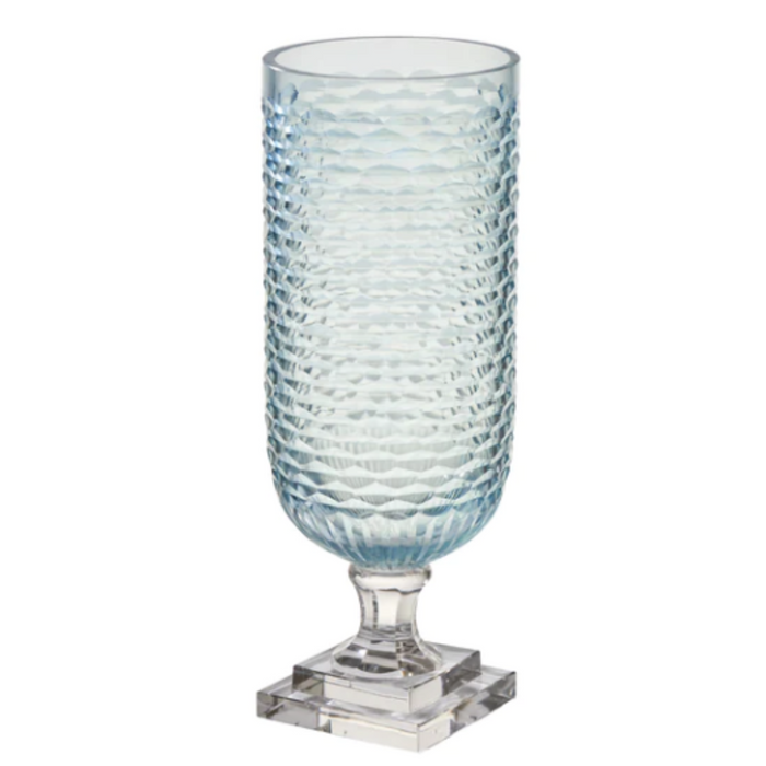 Pale Blue Glass Hurricane