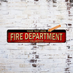 Personalized Fire Department Sign Fire Station Decor Firemen
