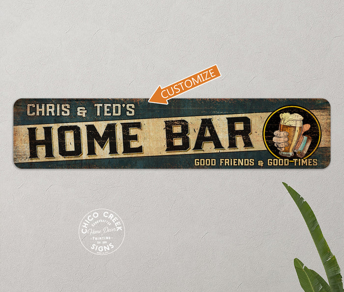Personalized Home Bar Alcohol Sign
